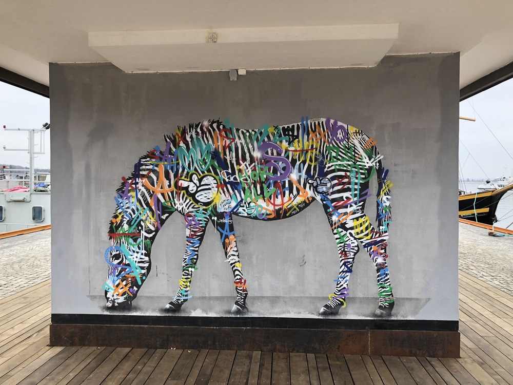 Graffiti depicting a Zebra in Oslo